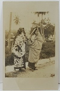 Woman on Street Vintage Postcard