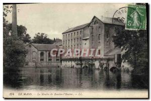 Postcard Old water mill Le Mans mill Bouches s & # 39Huisne