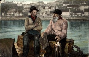 Sweden Fiskare fran Molle Skane Fisherman Fishermen c1910 Vintage Postcard