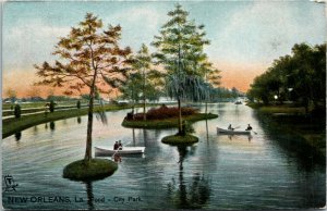 Postcard LA New Orleans Raphael Tuck - Pond City Park No.2637 C.1907 L6