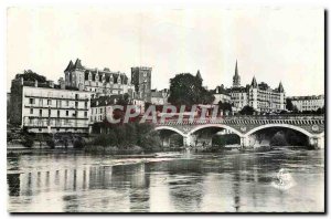 Old postcard Pau panoramic view of the bridge Jurancon