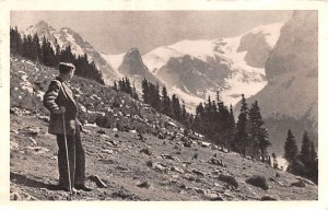 Man looking off Mountain Poland Postal Used Unknown 
