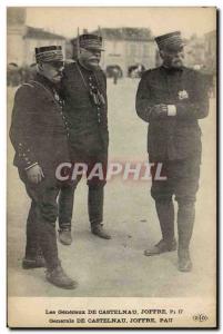 Old Postcard Our Army General Castelnau Joffre Pau leaders