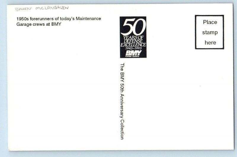 Bowen And McLaughlin Postcard General Constructors 1950s Forerunners Garage BMY