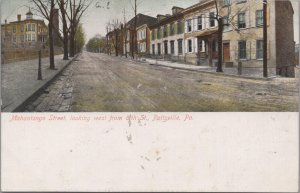 Postcard Mahantongo Street Looking West from 8th St Pottsville PA