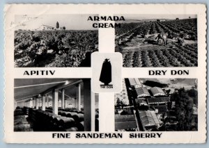 Spain Postcard Dry Don Armada Cream Multiview c1930’s Posted RPPC Photo