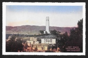 Coit Tower Telegraph Hill San Francisco CA Unused c1940s