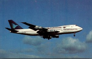 Airplane Garuda Indonessian Airways Boeing 747-2U3B At Zurich Switzerland