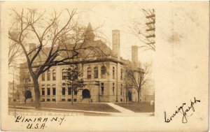 PC CPA US, NY, ELMIRA, FREE ACADEMY 1905, VINTAGE REAL PHOTO POSTCARD (b6758)