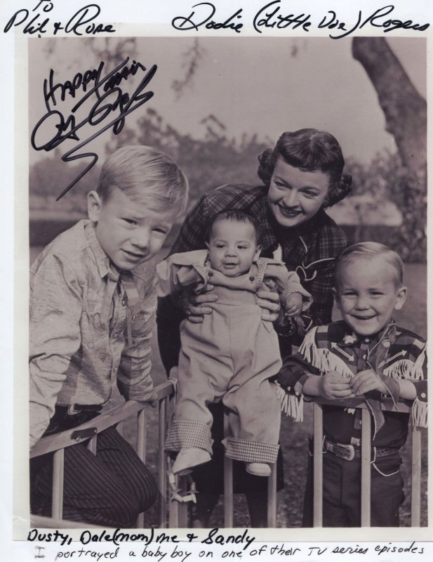 Roy Rogers Jr Family TV Message Cowboy Country & Western 12x8 Hand Signed Photo