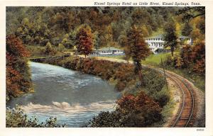 C73/ Kinzel Springs Tennessee Tn Postcard Linen c40s Hotel on Little River