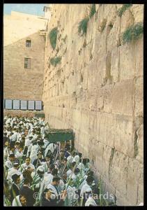 Solemn Days' (Hoshana Raba). Prayer ath the Wailin Wall