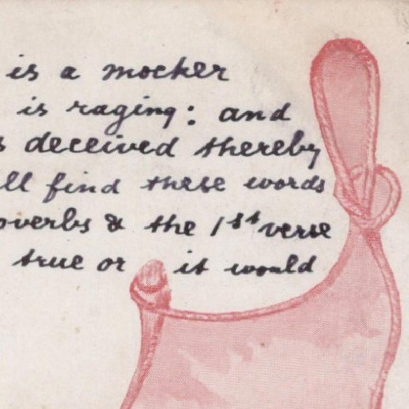 Proverbs Postcard - Temperance Movement Literature, Alcohol, Lighthouse RS41096