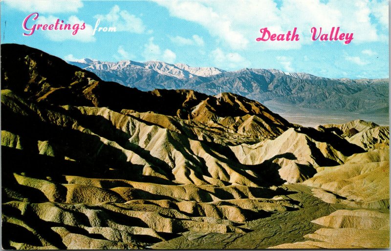 Vtg Zabriski Point Death Valley National Monument California CA Chrome Postcard