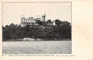South Freeport Maine Casco Castle frm the Sea Front antique pc Z40840