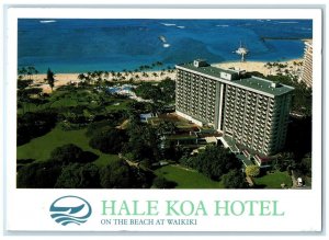 1955 View Of Hale Koa Hotel On The Beach At Waikiki Hawaii HI Vintage Postcard