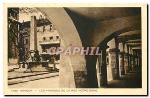 Old Postcard Annecy Arcades of the Rue Notre Dame