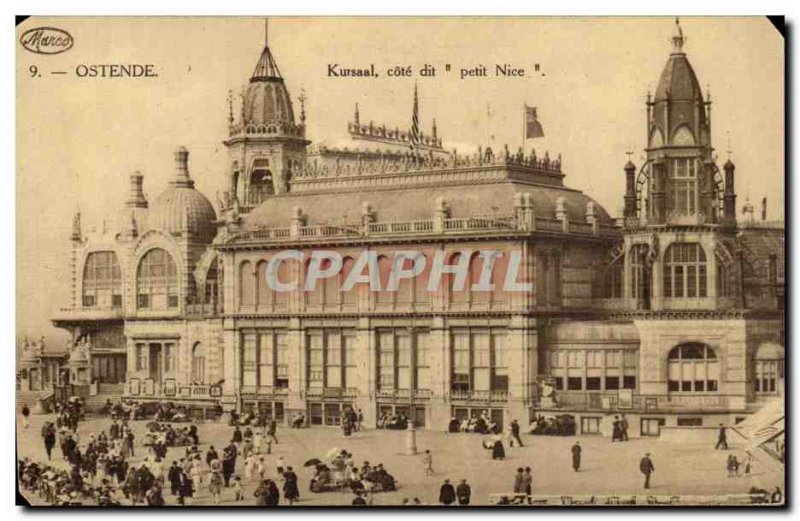 Postcard Old Kursaal Oostende side said Petit Nice