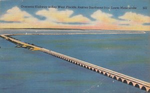 Overseas Highway to Key West Looking Southwest from Matecumbe - Key West, Flo...