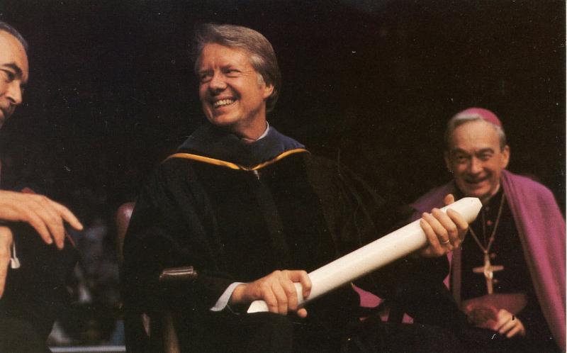 President Jimmy Carter receiving Honorary Degree from University of Notre Dame