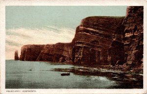 Helgoland, German, archipelago, North Sea, red sandstone cliffs, Postcard