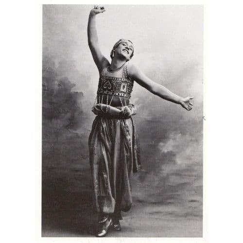 z240 Vaslav Nijinsky Scheherazade Slave Girl Paris Ballet Photo Postcard