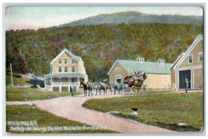 1923 The Tally-Ho Leaving The Glen House For Glen Station White Mts NH Postcard