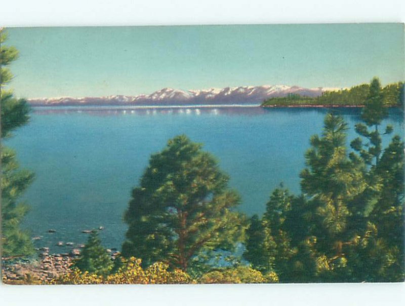 Pre-1980 LAKE SCENE Lake Tahoe California CA AE3864