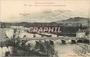 Old Postcard Pau Pyrenees Bass Lake View and Pic du Midi de Bigorre