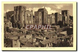 Old Postcard Avignon Vue Generale du Palais des Papes