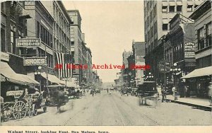 IA, Des Moines, Iowa, Walnut Street, Looking East