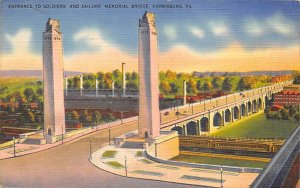 Entrance to Soldiers' and Sailors' Memorial Bridge Harrisburg, Pennsylvania PA