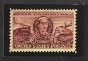 US Railroad Engineers Stamp Postcard 