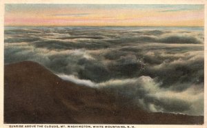 Vintage Postcard 1919 Sun Rise Above Clouds Mount Washington White Mountains NH