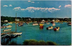 Wychmere Harbor Norwichport Cape Cod Massachusetts MA Yachting Fishing Postcard