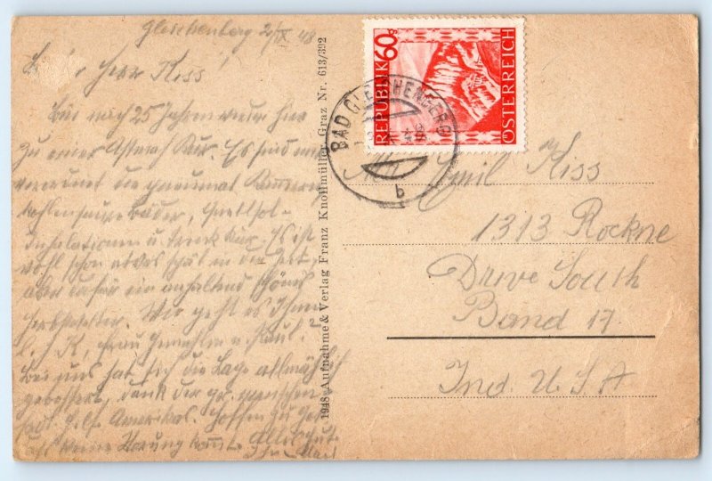 Styria Austria Postcard Hell Bad Gleichenberg Kurpark c1930's Posted Vintage