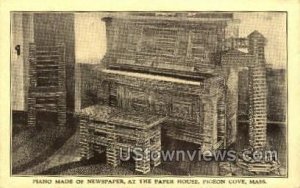 Piano, Paper House - Pigeon Cove, Massachusetts MA Postcard