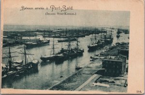 Egypt Port Said Entrance Suez Canal Vintage Postcard C126