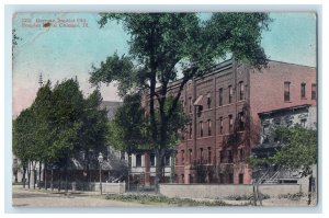 1915 German Baptist Old Peoples Home Street View Chicago Illinois IL Postcard