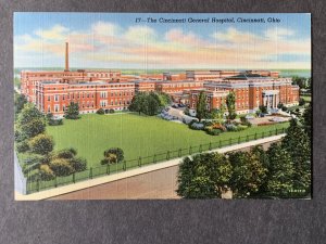 Cincinnati General Hospital Cincinnati OH Linen Postcard H1294082901
