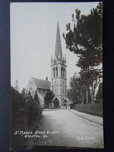 Bristol STOKE BISHOP St. Marys Church c1930s RP Postcard by York Series