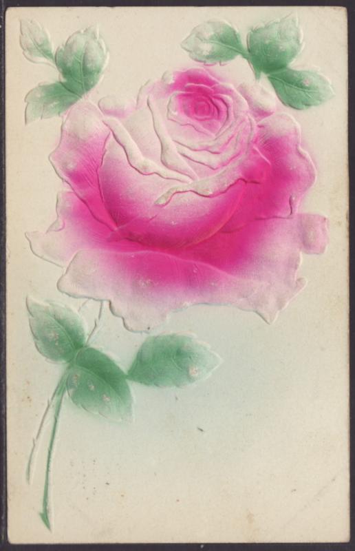 Rose,Embossed Postcard