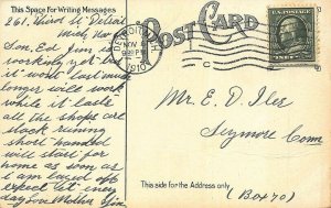 Detroit MI Harbor Scene Ships 1910 Postcard