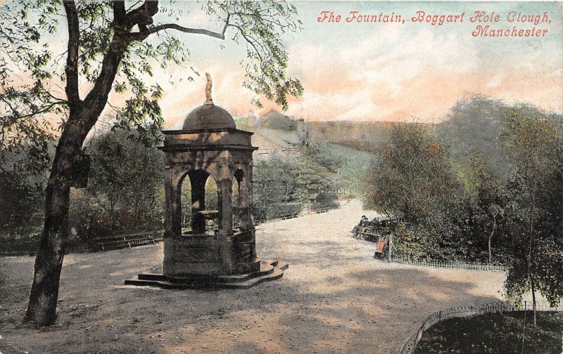 uk48577 fountain boggart hole clough manchester uk