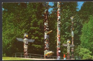 British Columbia VANCOUVER Totem Poles in Stanley Park - Chrome