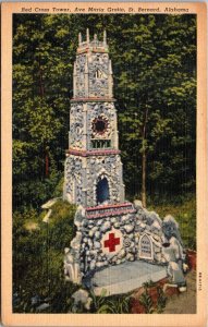 Alabama St Bernard Ave Maria Grotto Red Cross Tower Curteich