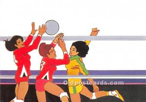 Original Artwork by Robert Peak, 1984 Summer Olympics Women's Volleyball Olym...