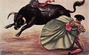 Salvador Carrena Tarjeta Postal Bullfighting Unused 
