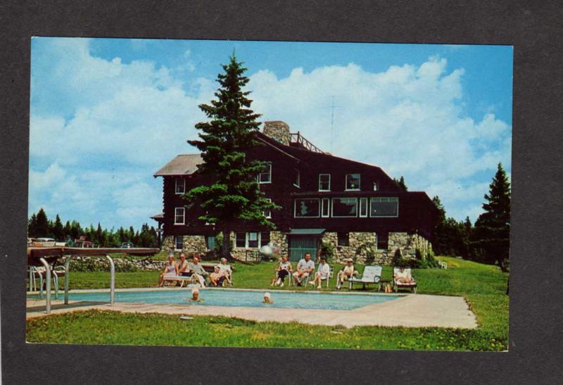 ME Sky Lodge Motel Moose River Maine Near Jackman Postcard