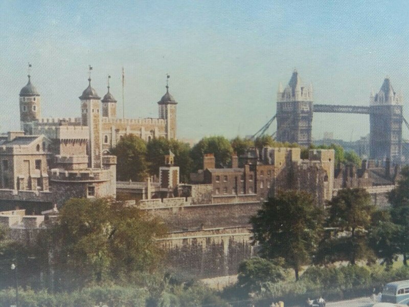 The Tower of London and Tower Bridge New 1960s Vintage Postcard